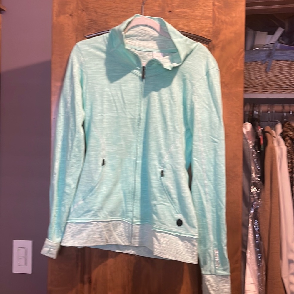 Mint green Bench zip up light jacket.